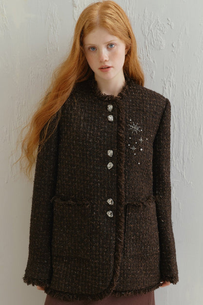 Salt Tea Spice Wool Short Jacket