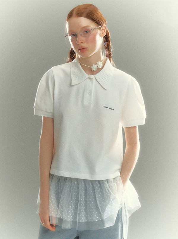 White Polo Cotton Short Sleeve T-Shirt