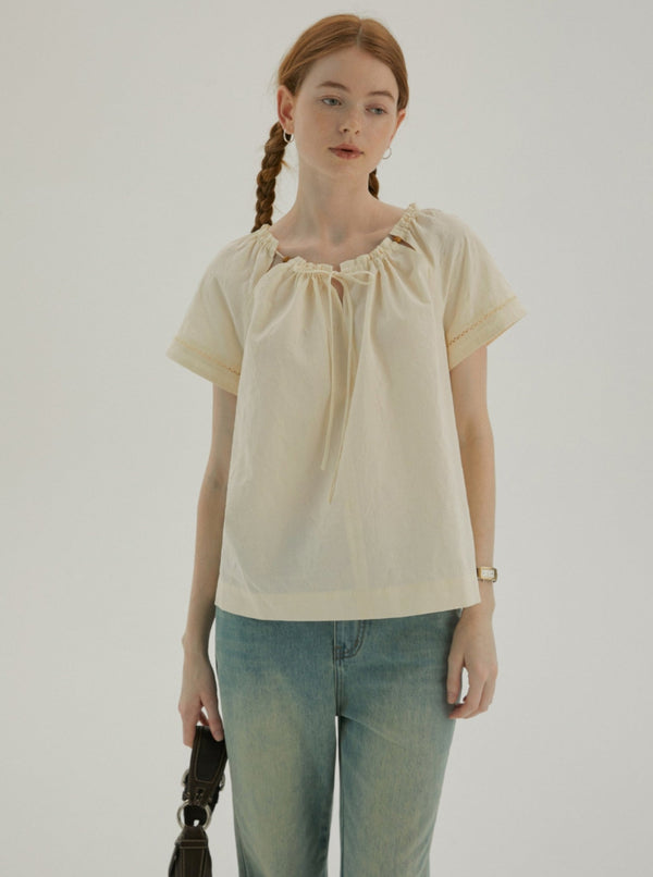 Silk Cotton Beaded Top