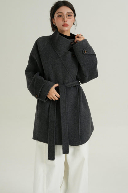 Half-Turtle Midi Wool Coat