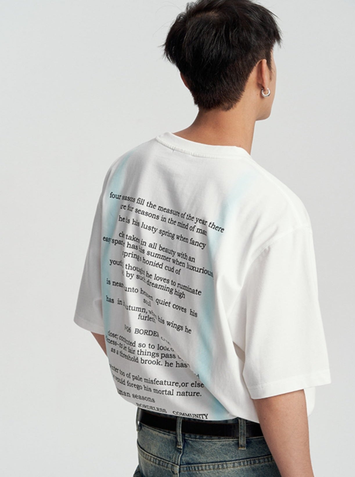 Smudged Letter Short Sleeve T-Shirt