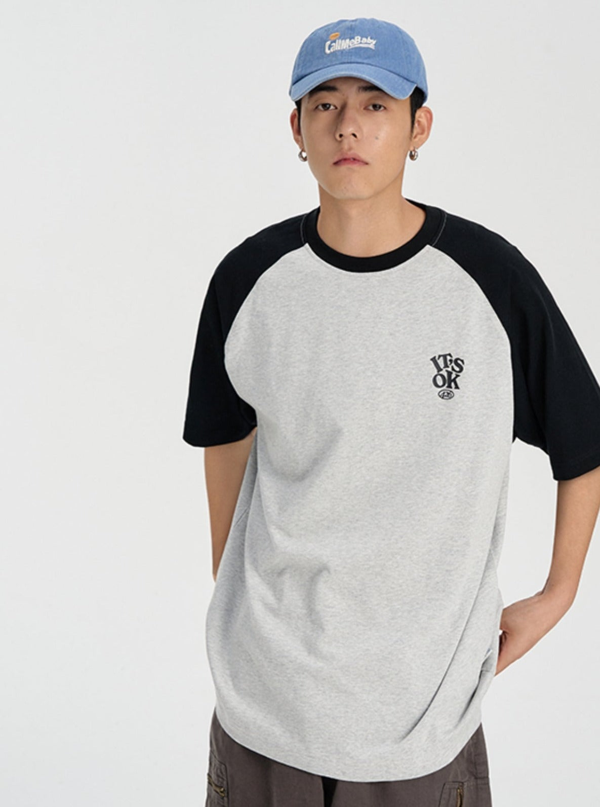 Hip-Hop OK Raglan Sleeve T-Shirt