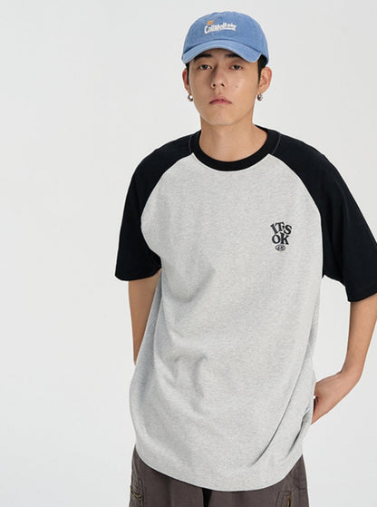 Hip-Hop OK Raglan Sleeve T-Shirt