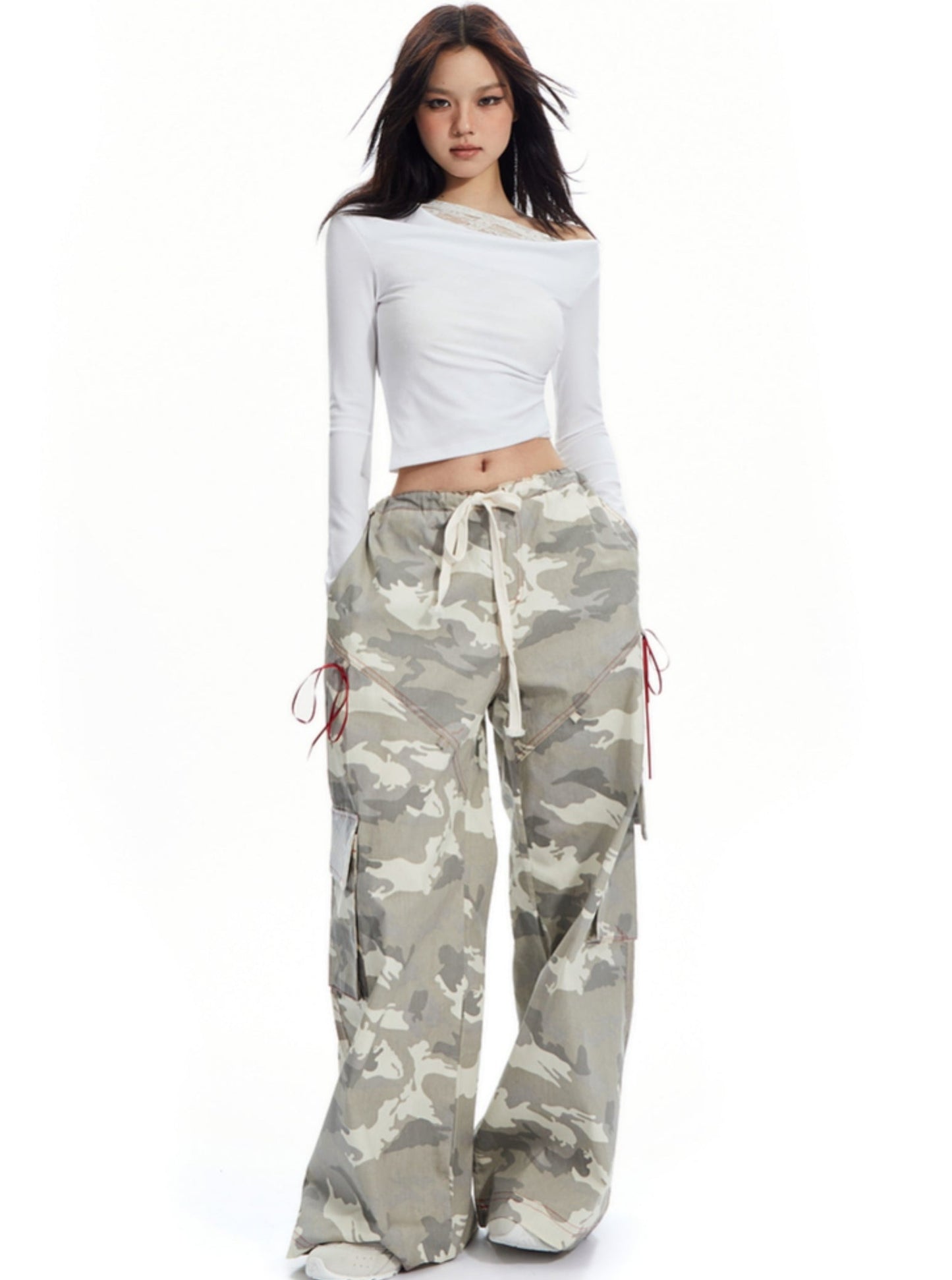 American Vintage Print Cargo Pants