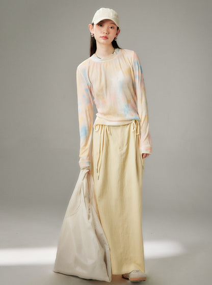 Original Design Casual Slit Maxi Skirt