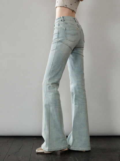 Versatile Star Blue Flared Pants