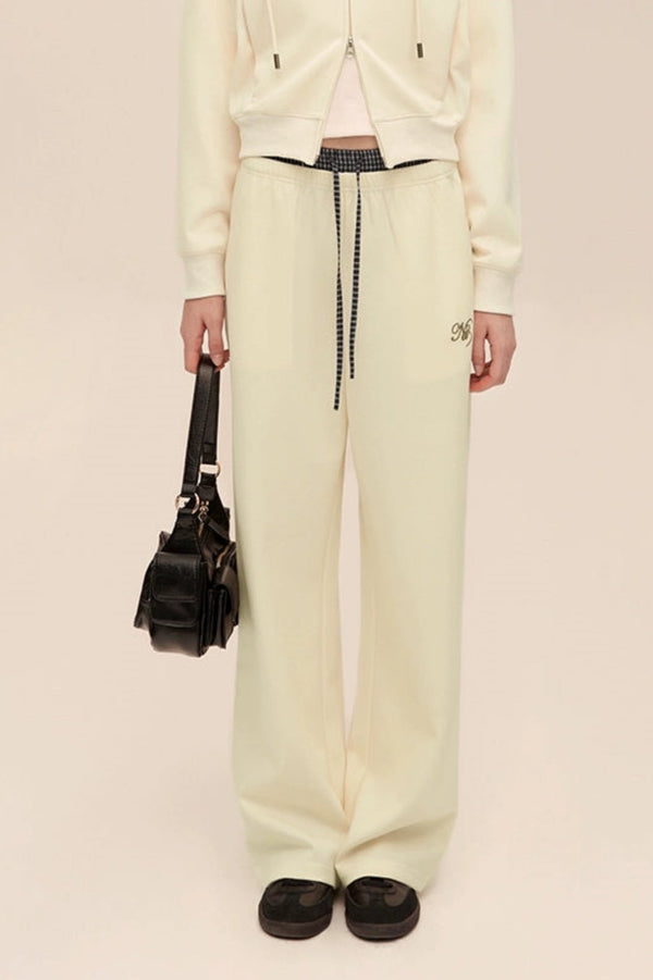 Versatile Contrast Embroidery Zipper Set-UP