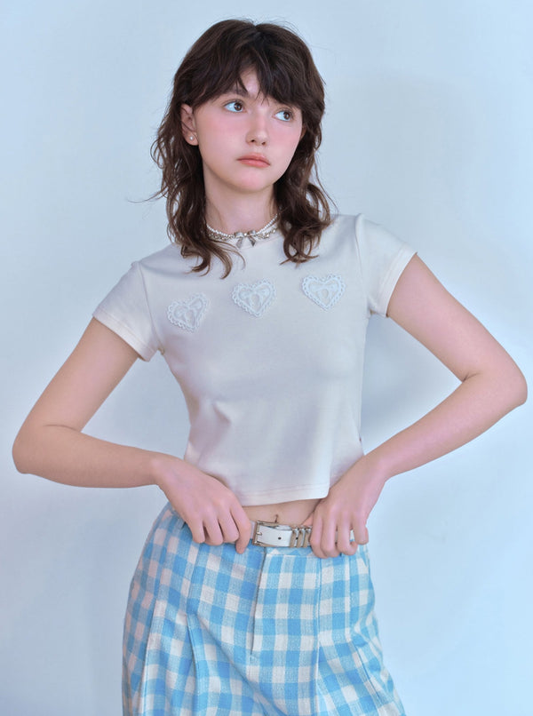 Lace Love White Short Sleeve Top