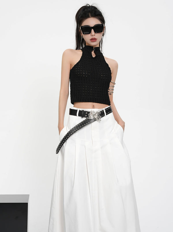 Niche Design Black Cutout Vest Top