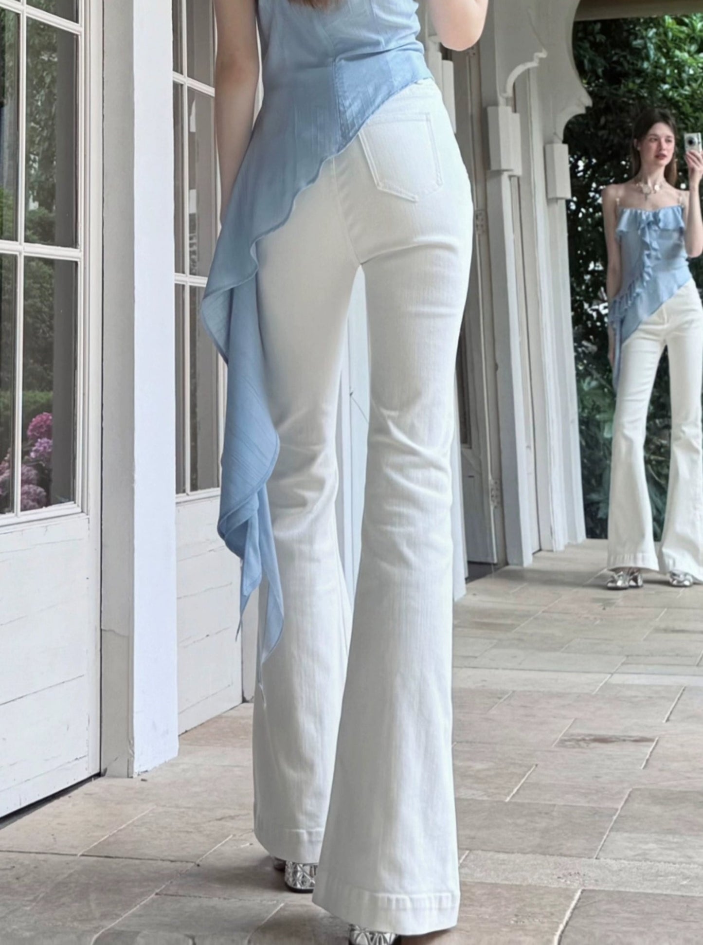 Französische Pendlerhose Premium White Pants