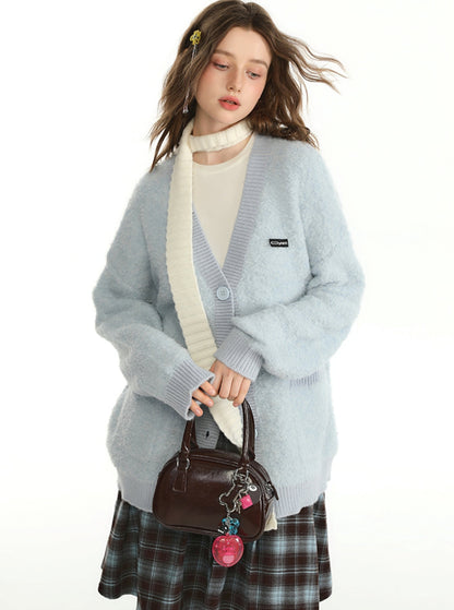 Loose Wool Knit Jacket