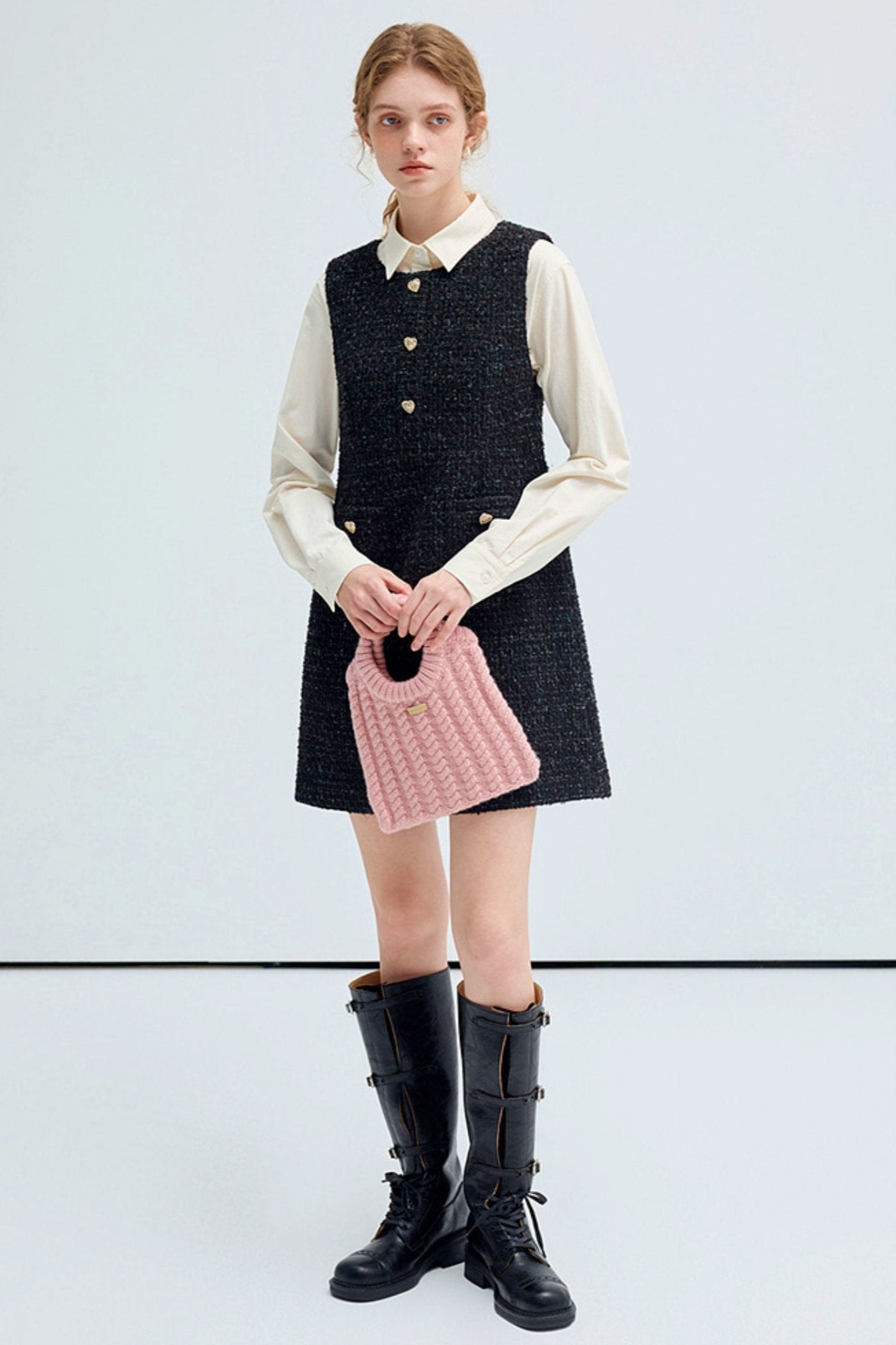 Heisenberg Romance French Style Wool Dress