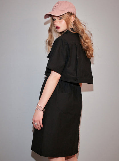 Two-In-One Cargo Shirt Dress