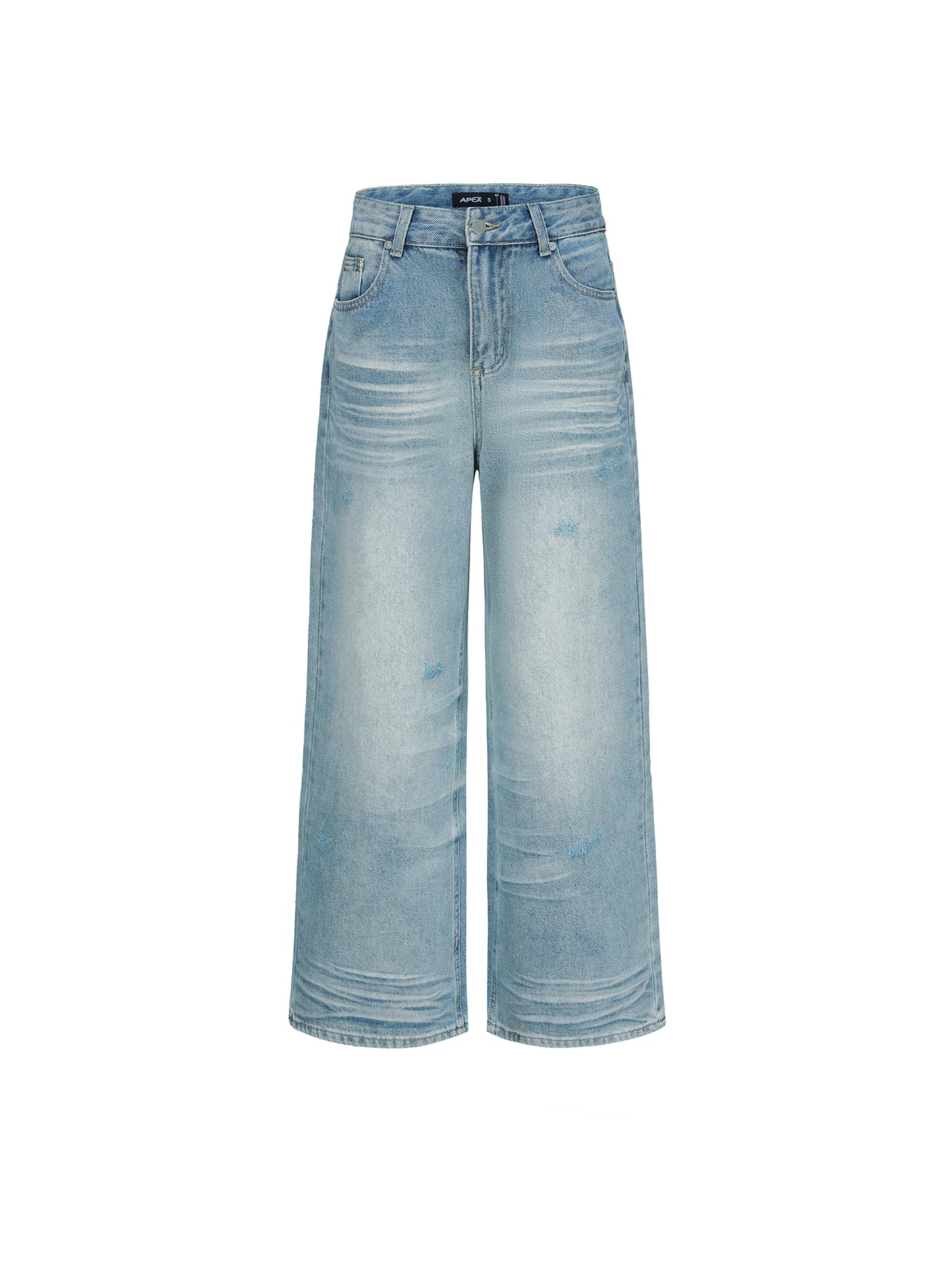 Summer Sky Blue Wide-Leg Jeans