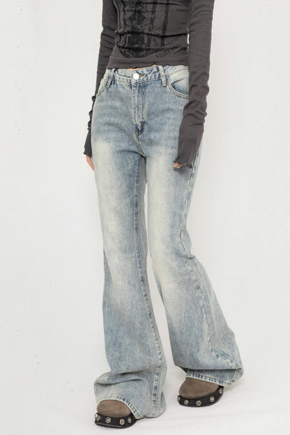 American Retro Wash Pocket Print Jeans