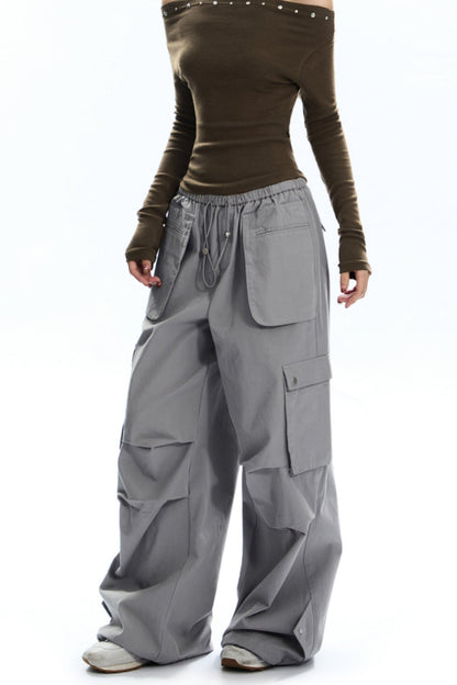 [New on September 19] APEA2024 Fall/Winter design sense niche drawstring pocket cargo pants street high street