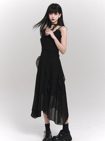 Black French Slip Dress