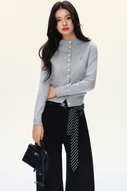 Simple Solid Crewneck Top