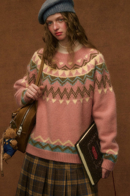 Loose Nordic Fair Isle Sweater