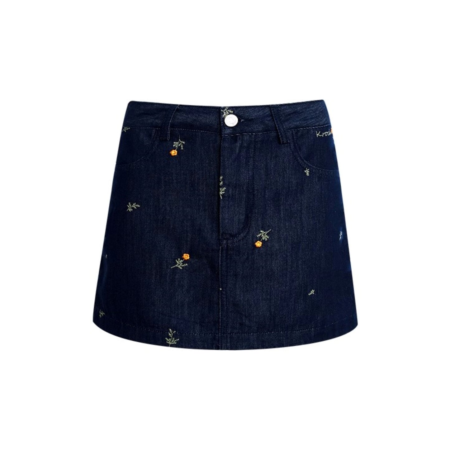 Romantic High-Waisted Floral A-Line Skirt