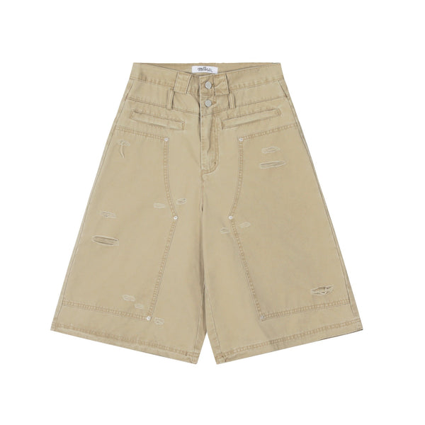 Wide-Leg Work Shorts