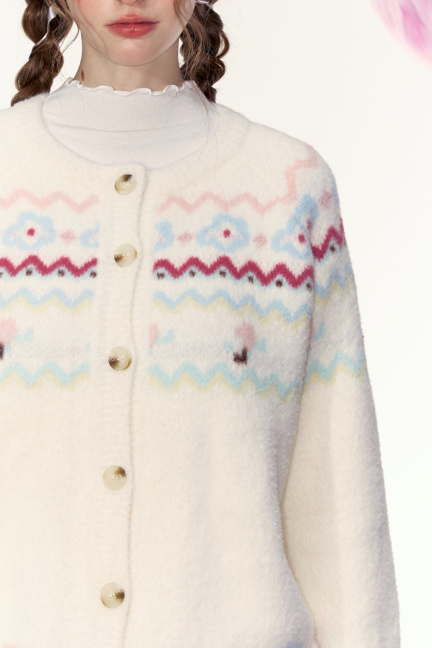 AYF|"North Island Encounter" Herbst und Winter Französisch Retro Sweet Lazy Loose Knit Cardigan Pullover Frau