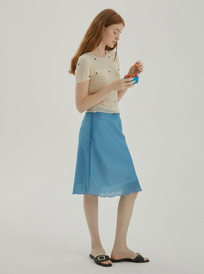 Vintage Ribbon Lace Fishtail Skirt