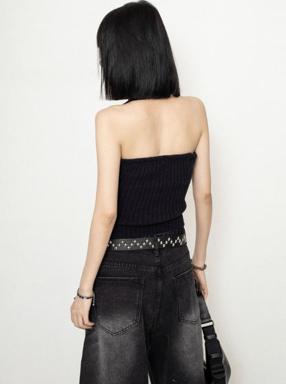 Sleeveless Leggings Knit Top