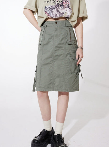 Chic Slim Fit Utility Skirt