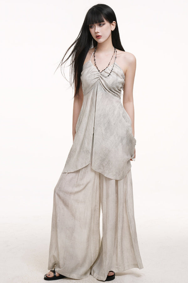 Ethereal Halter & Lounge Pants Set-Up