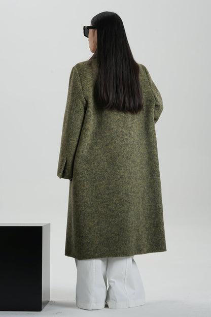 Reversible Tweed Wool Coat