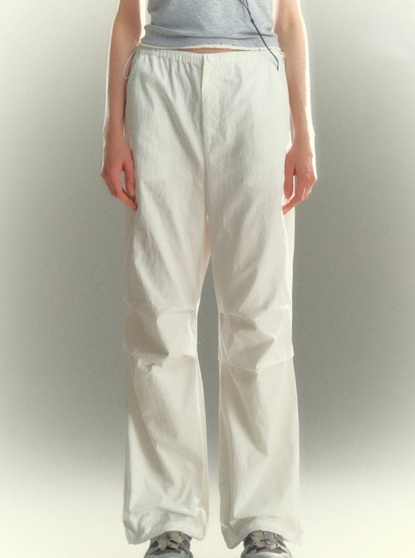 Rise Straight White Wide Leg Pants