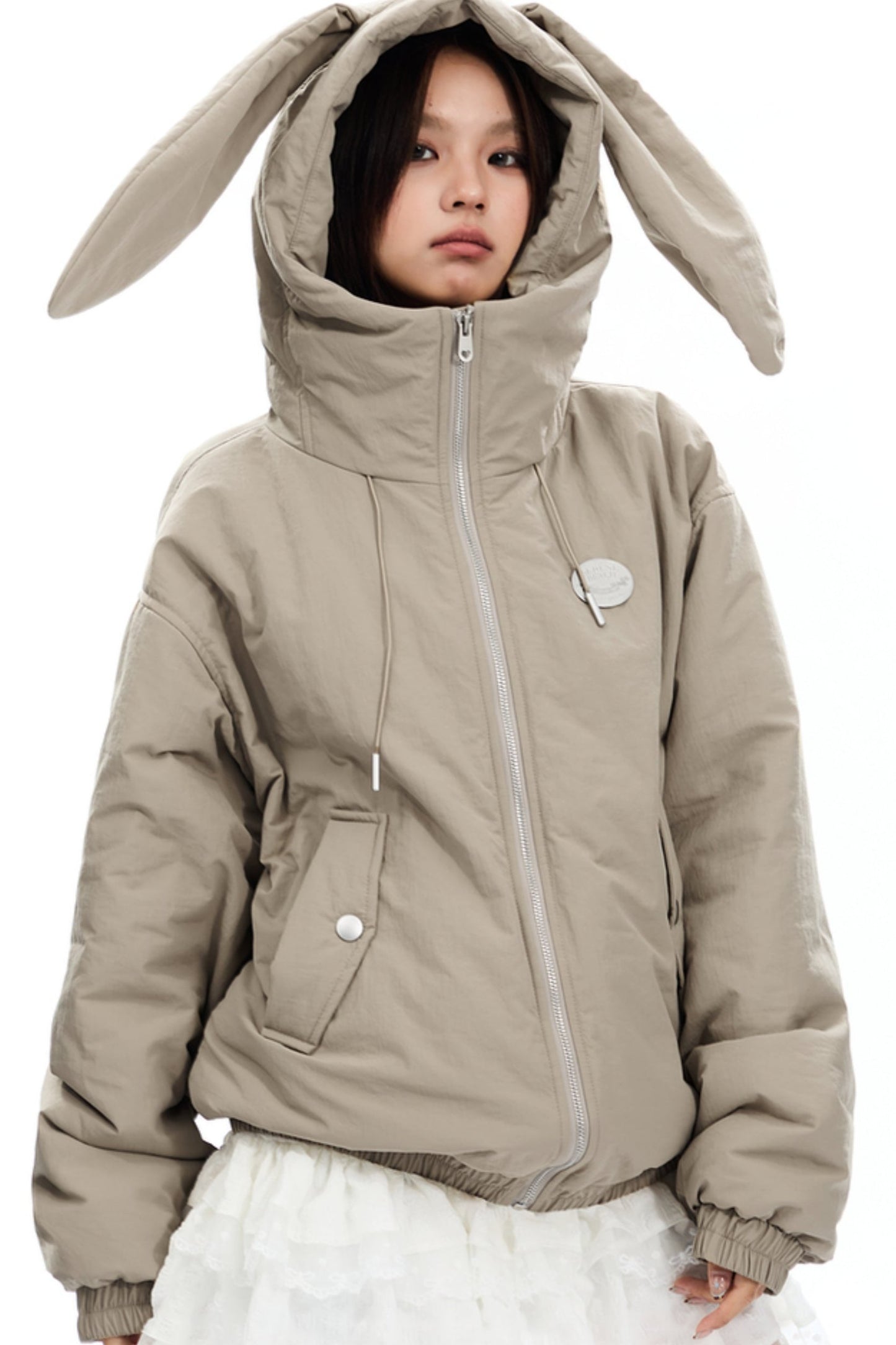 Short Loose Rabbit Ears Jacket