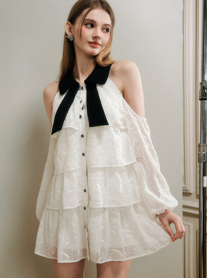 Chiffon Small Fragrance White Dress