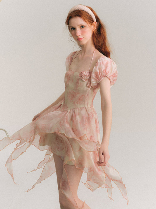 Lychee Lotus Floral French Dress