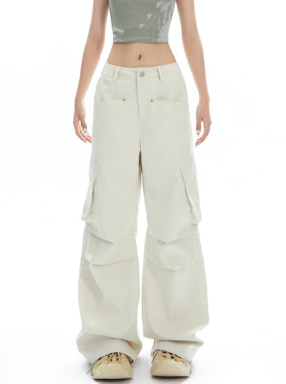 Pinch Pleats Wide-Leg Pants