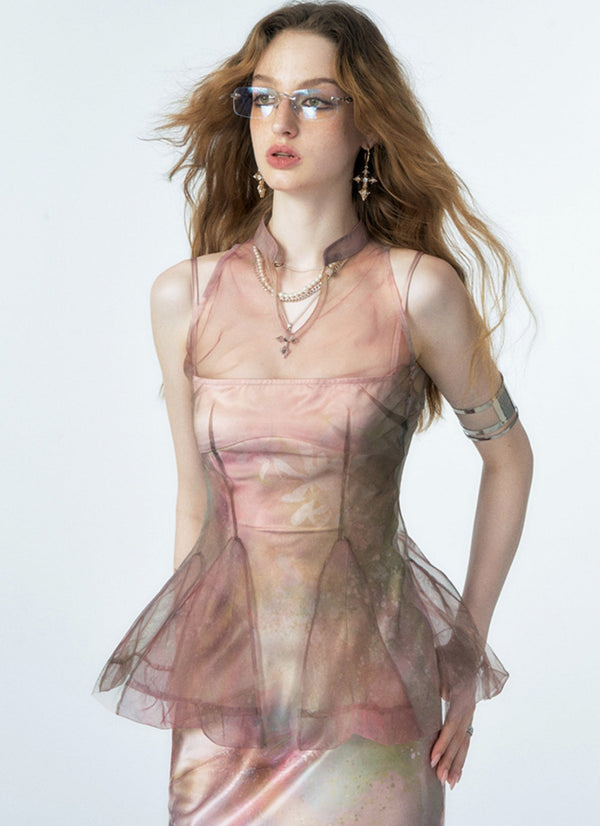Floating Organza Silhouette Dress Set-Up