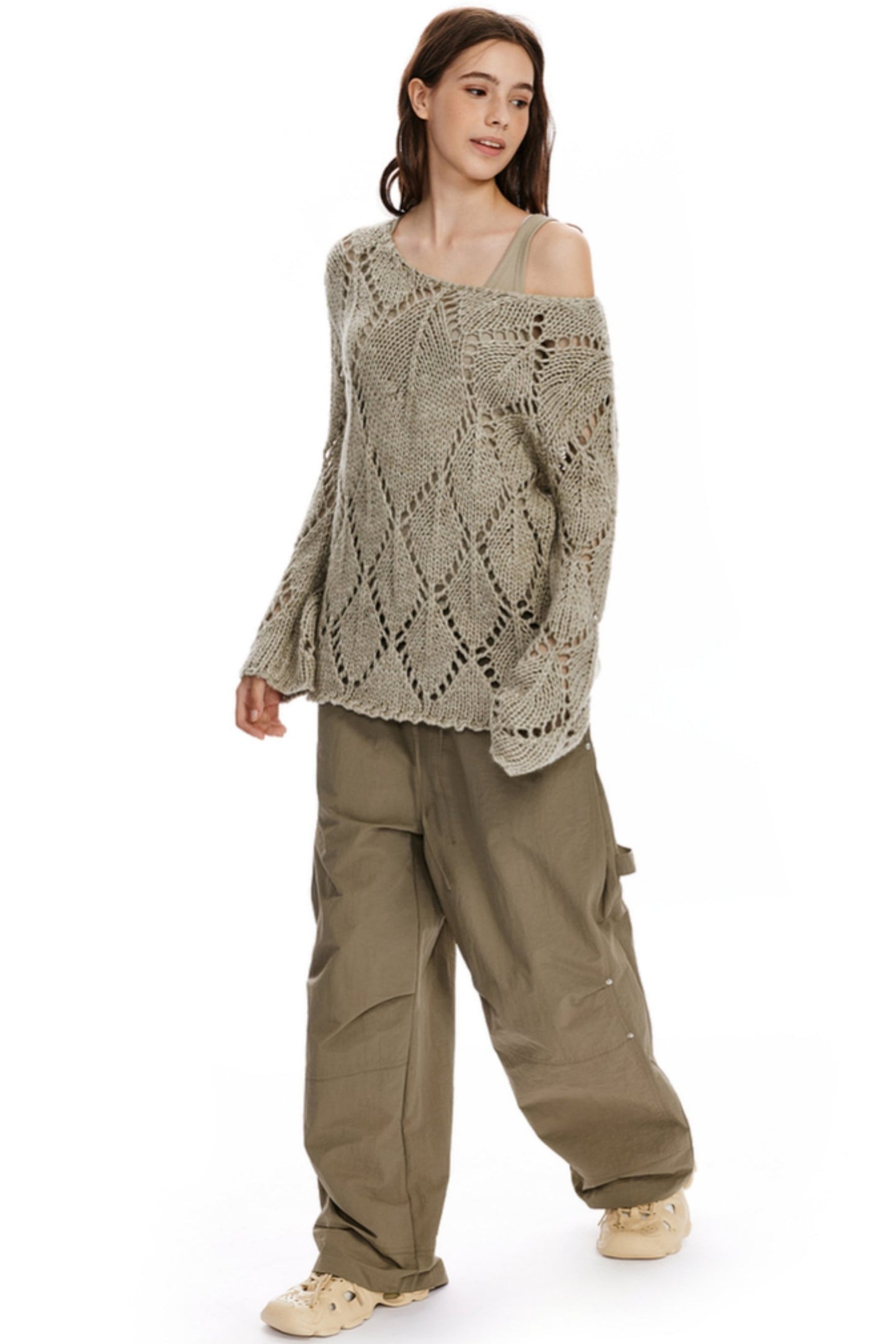 Slouchy Knit and Ribbed Vest Set-Up