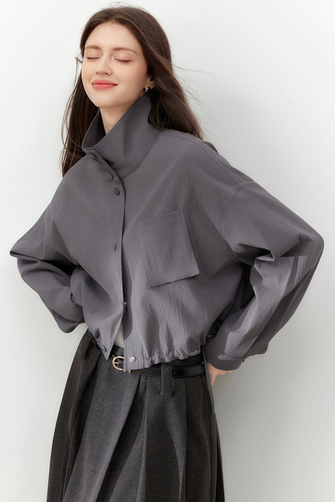 Collar Short Trench Coat