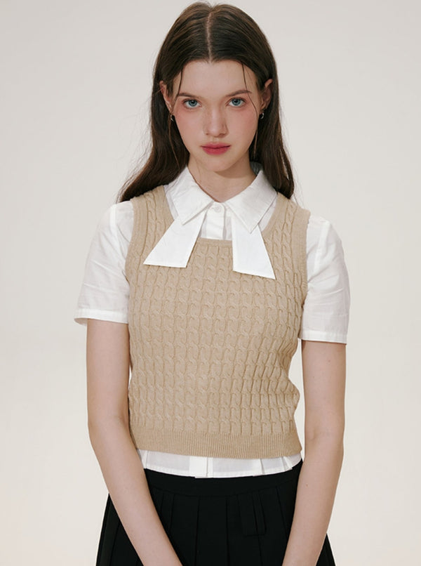 Slim Fit Short Knitted Tank Top