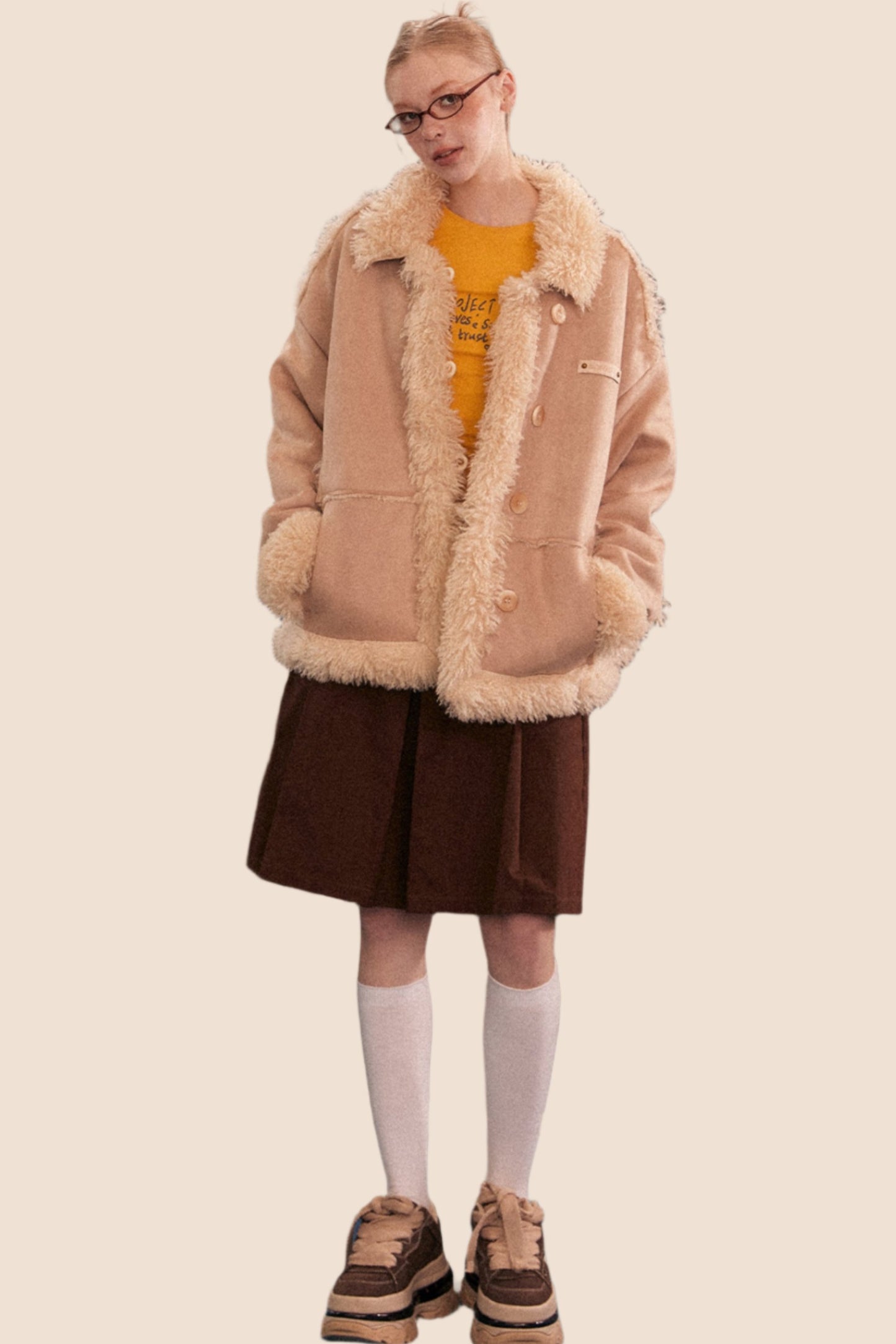 Thickened Retro Fur Collar Jacket