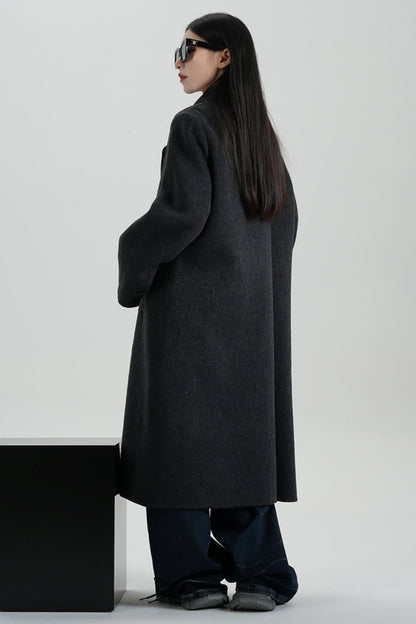 Reversible Tweed Wool Coat