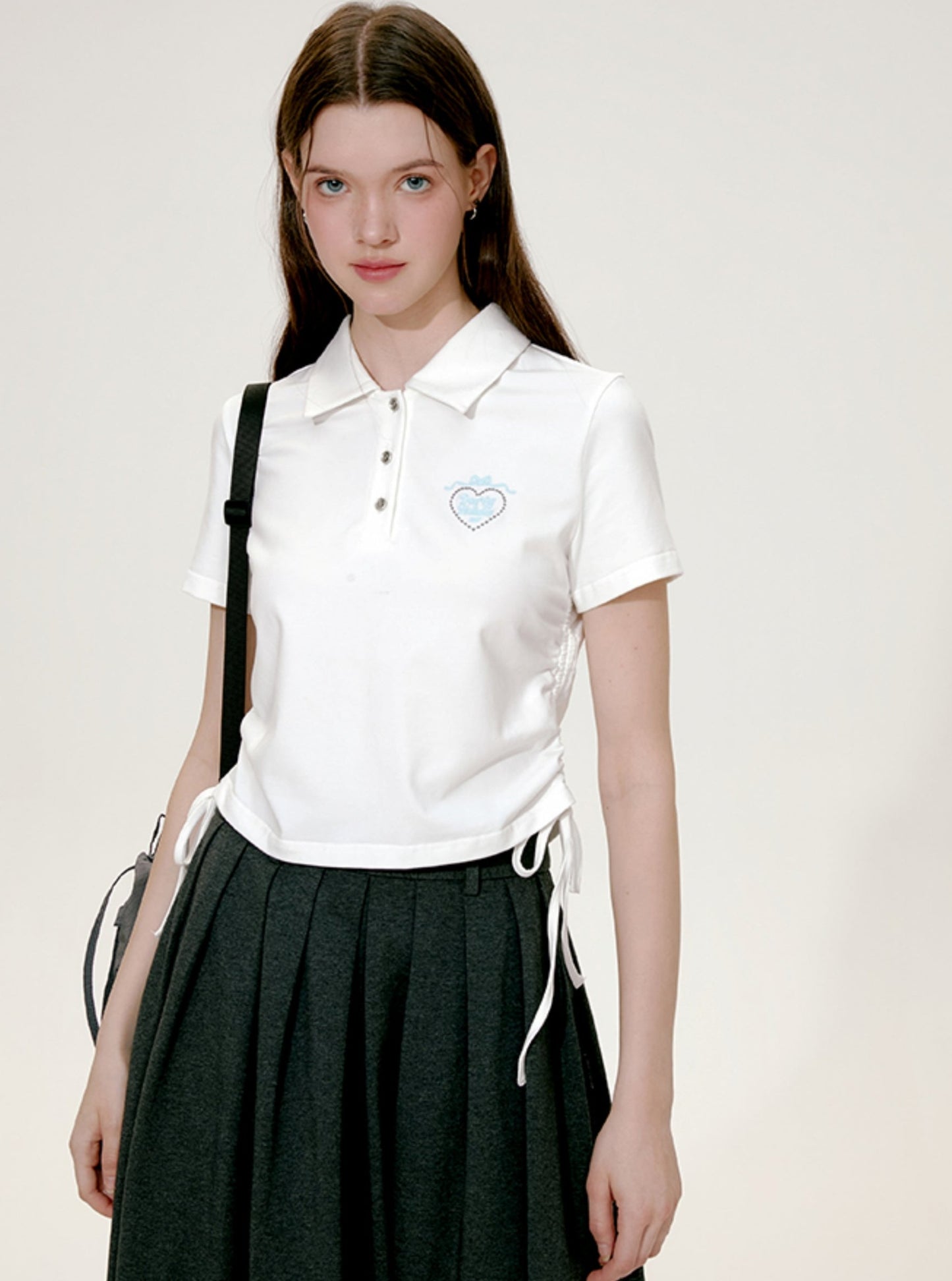 Short Sleeve Polo & Pleated Skirt Set-Up