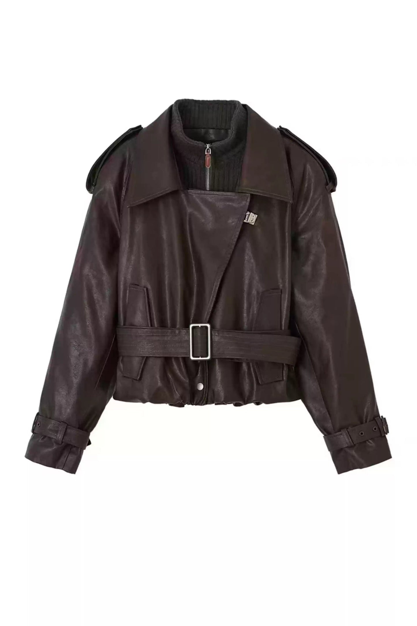 Cloud Hem Modern Leather Jacket