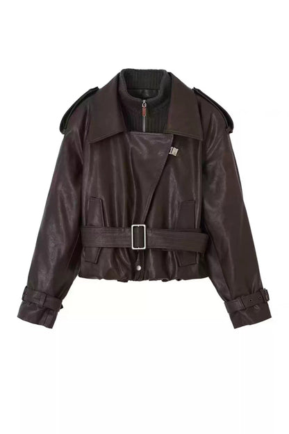 Cloud Hem Modern Leather Jacket