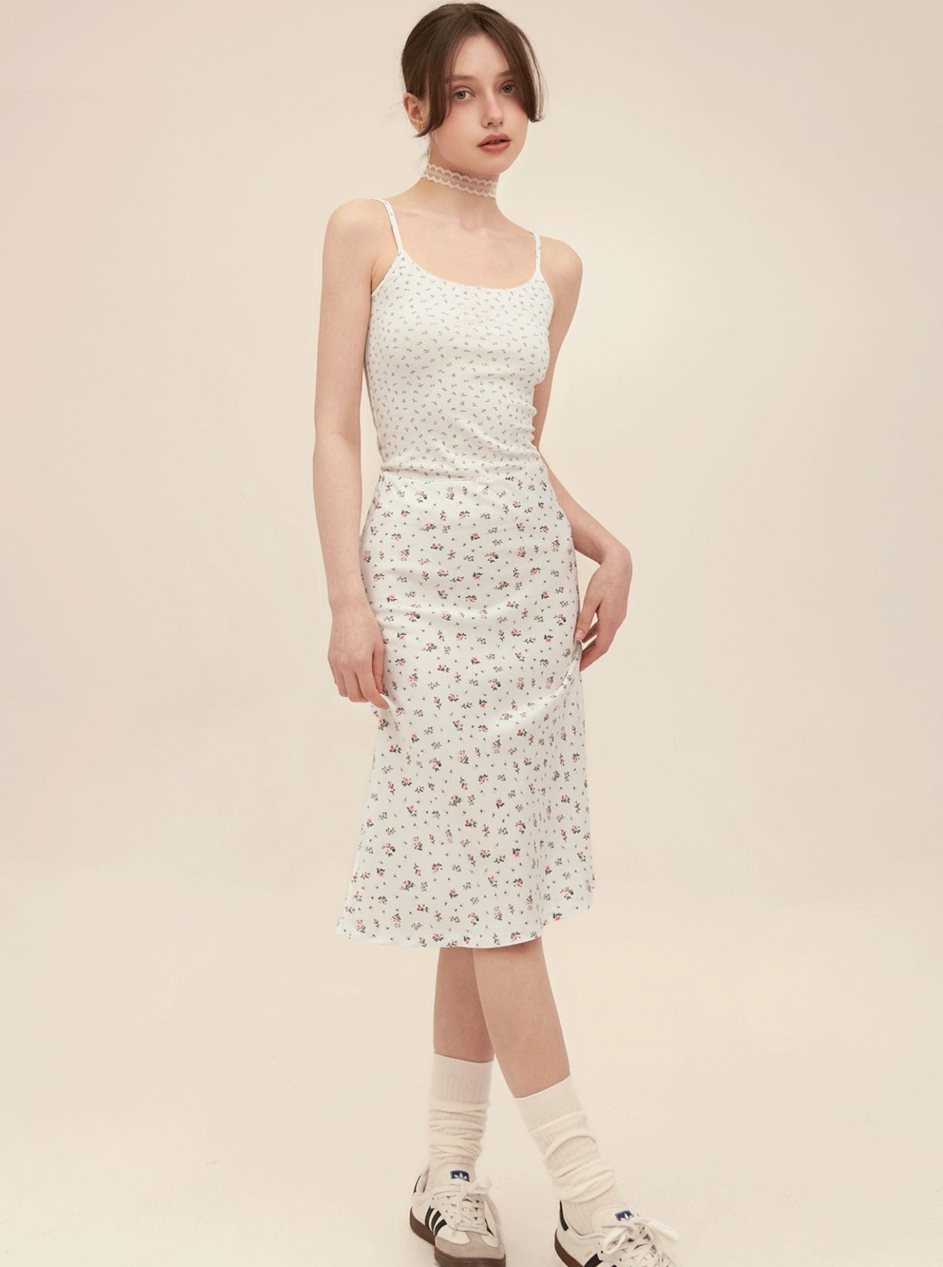 Pastoral Floral Straight Skirt