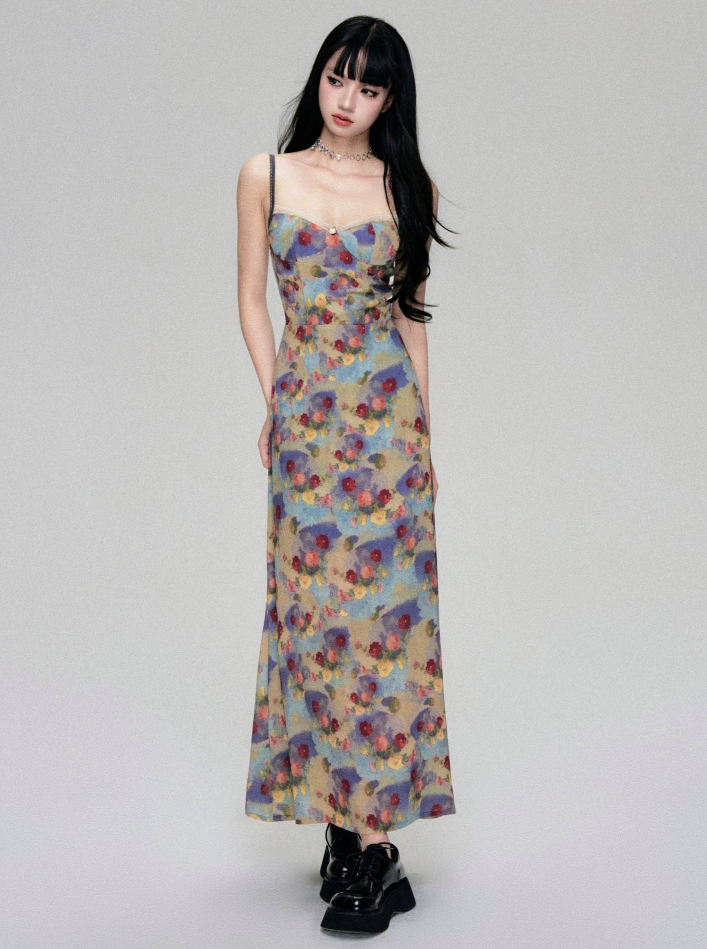 Monet Floral Slip Maxi Dress