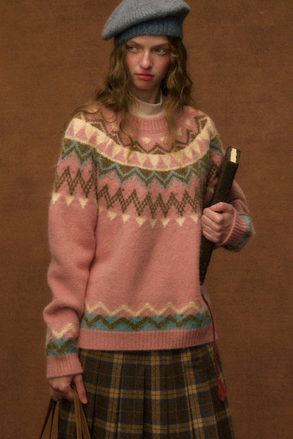 Loose Nordic Fair Isle Sweater