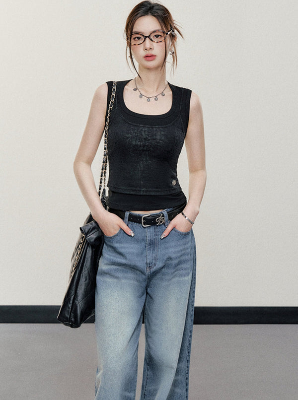 Contrasting Vest T-Shirt