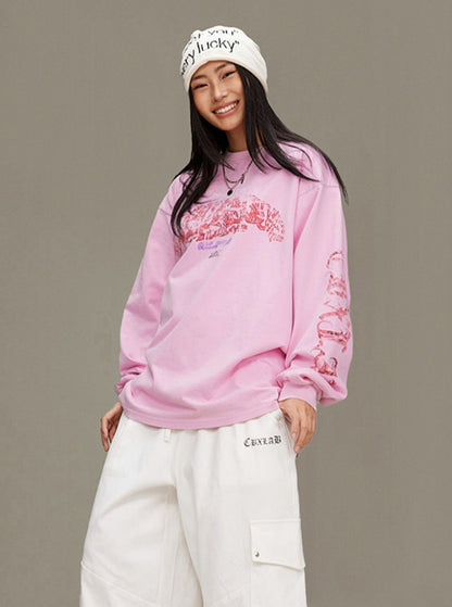 Hip Hop Trendy Brand Pink Sweatshirt